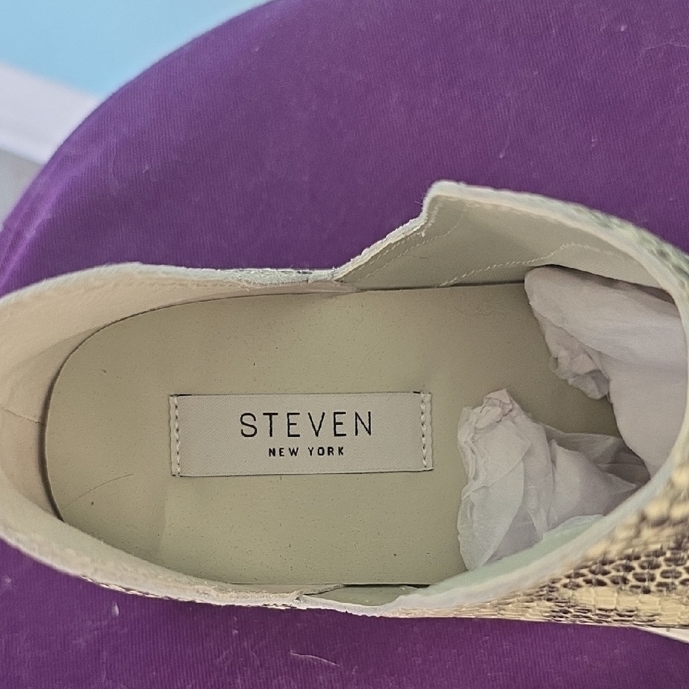 Steven New York Snake Print Sneakers - Black and Gray (NEW) - Picture 3 of 5